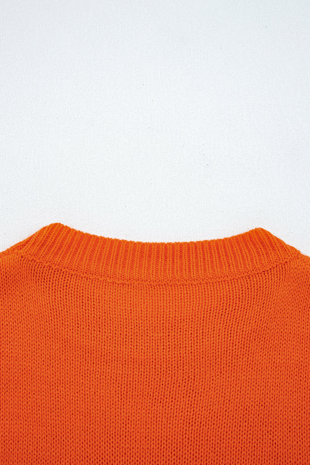 Flamingo Halloween Spooky Face Hollowed Pattern Casual Sweater